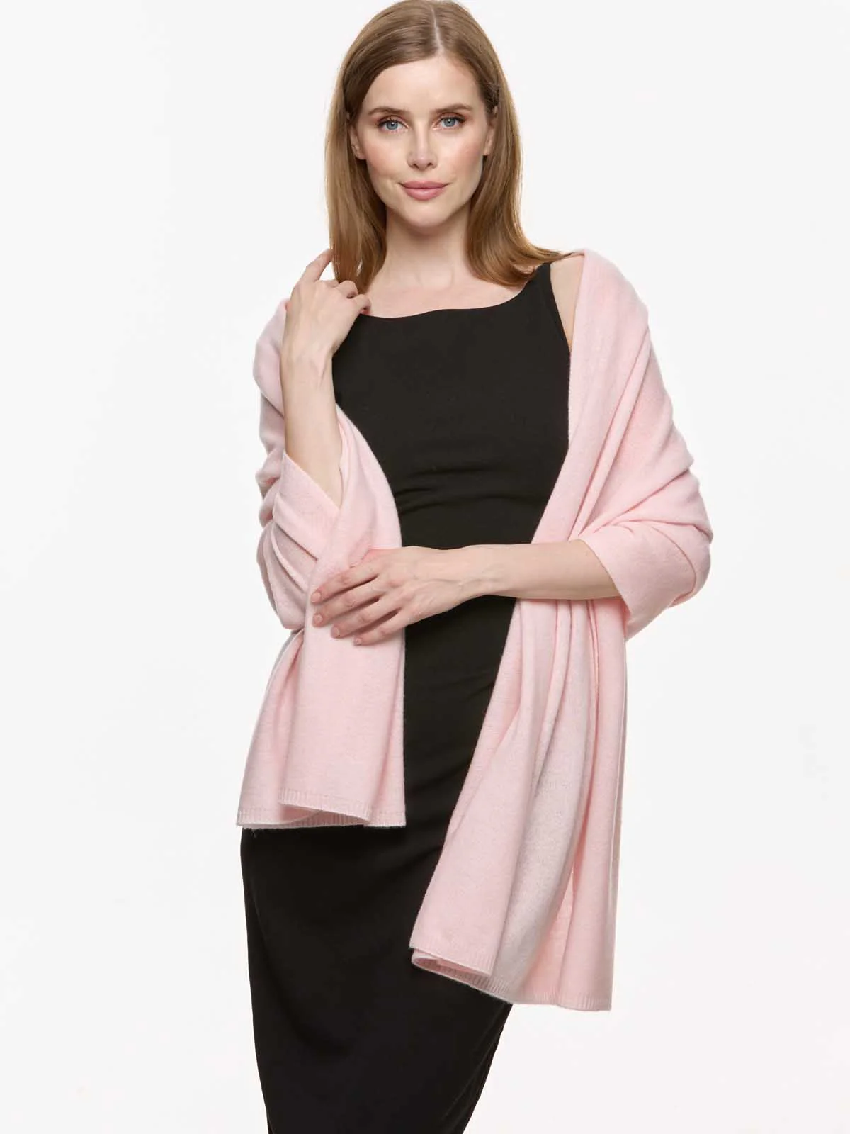 FlexKnit Light Pink Cashmere Wrap - Image 3