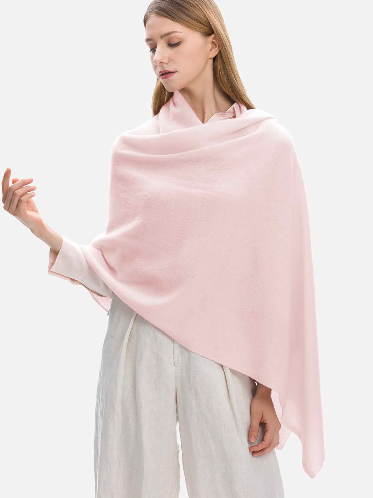 FlexKnit Light Pink Cashmere Wrap - Image 6