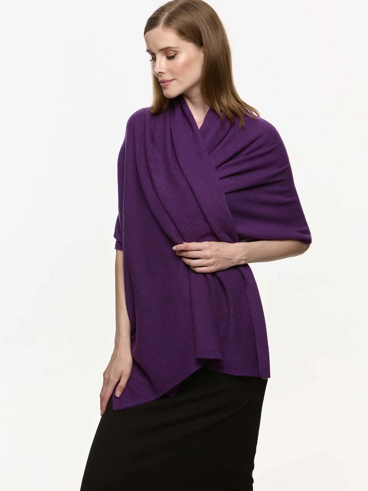 FlexKnit Purple Cashmere Wrap - Image 5
