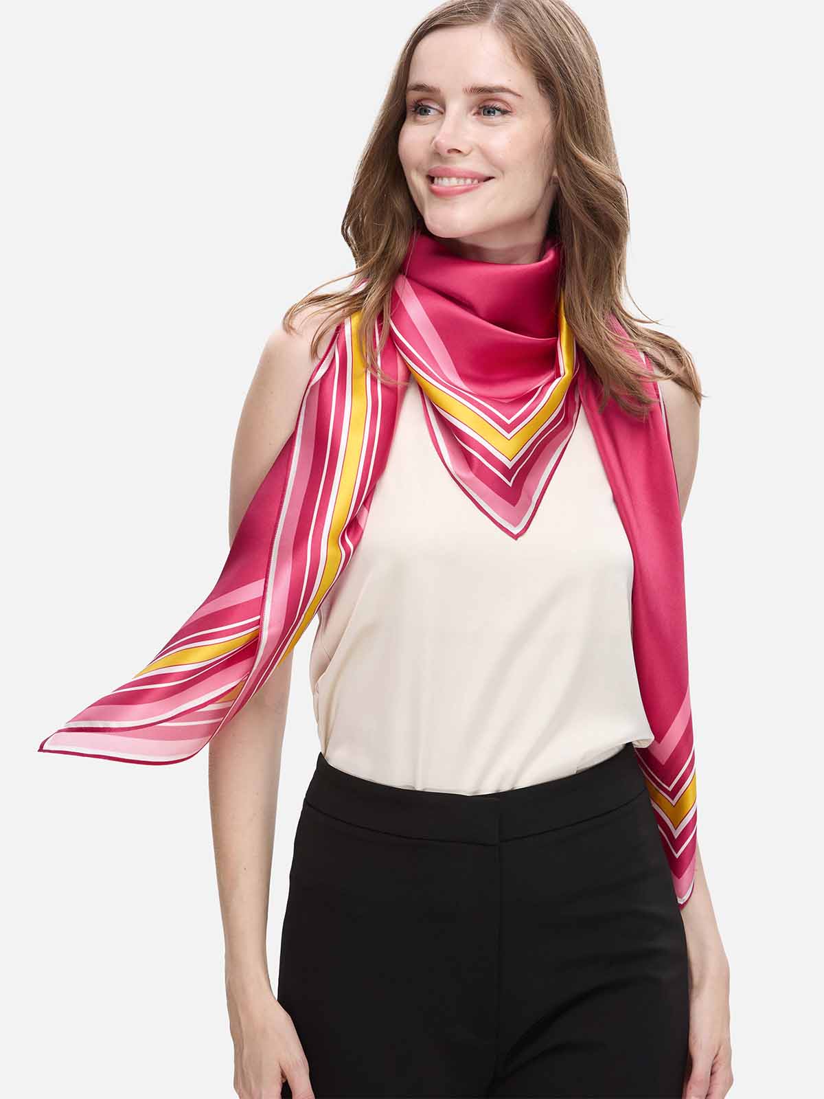 Fuchsia Silk Duo Wrap - Image 4
