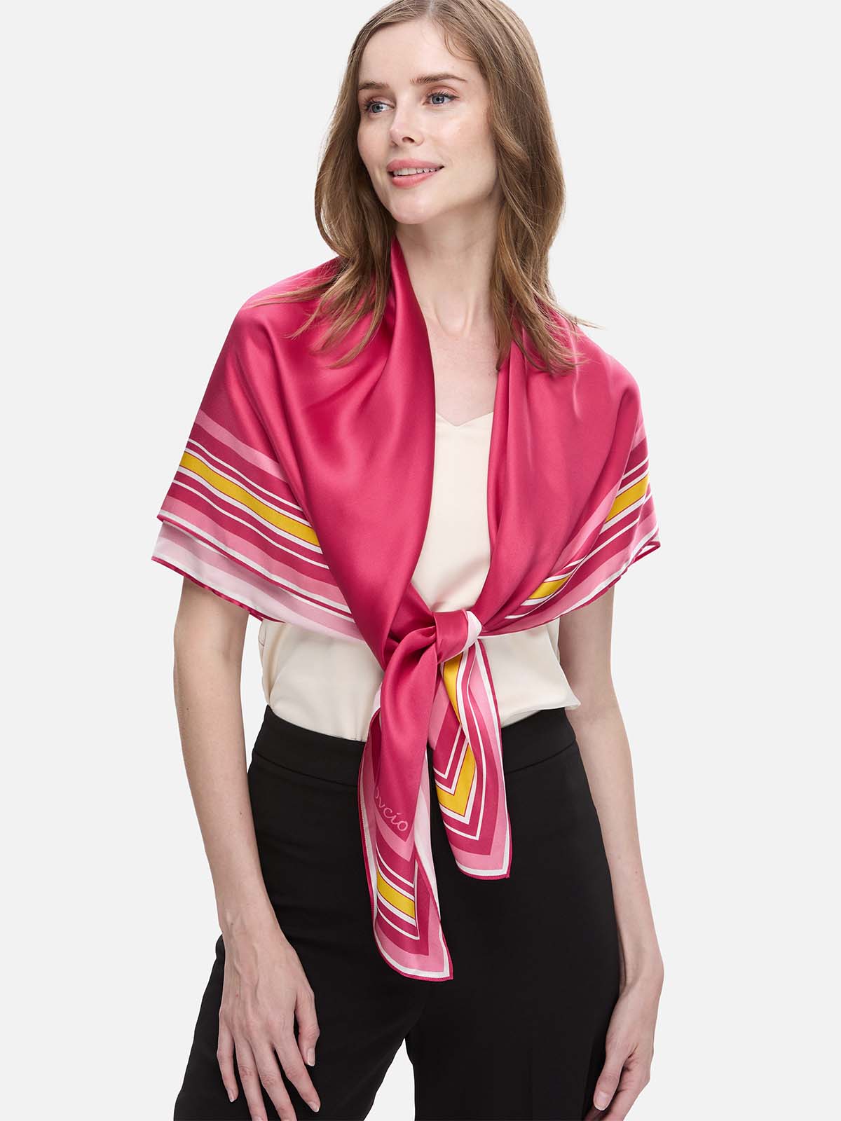 Fuchsia Silk Duo Wrap - Image 5