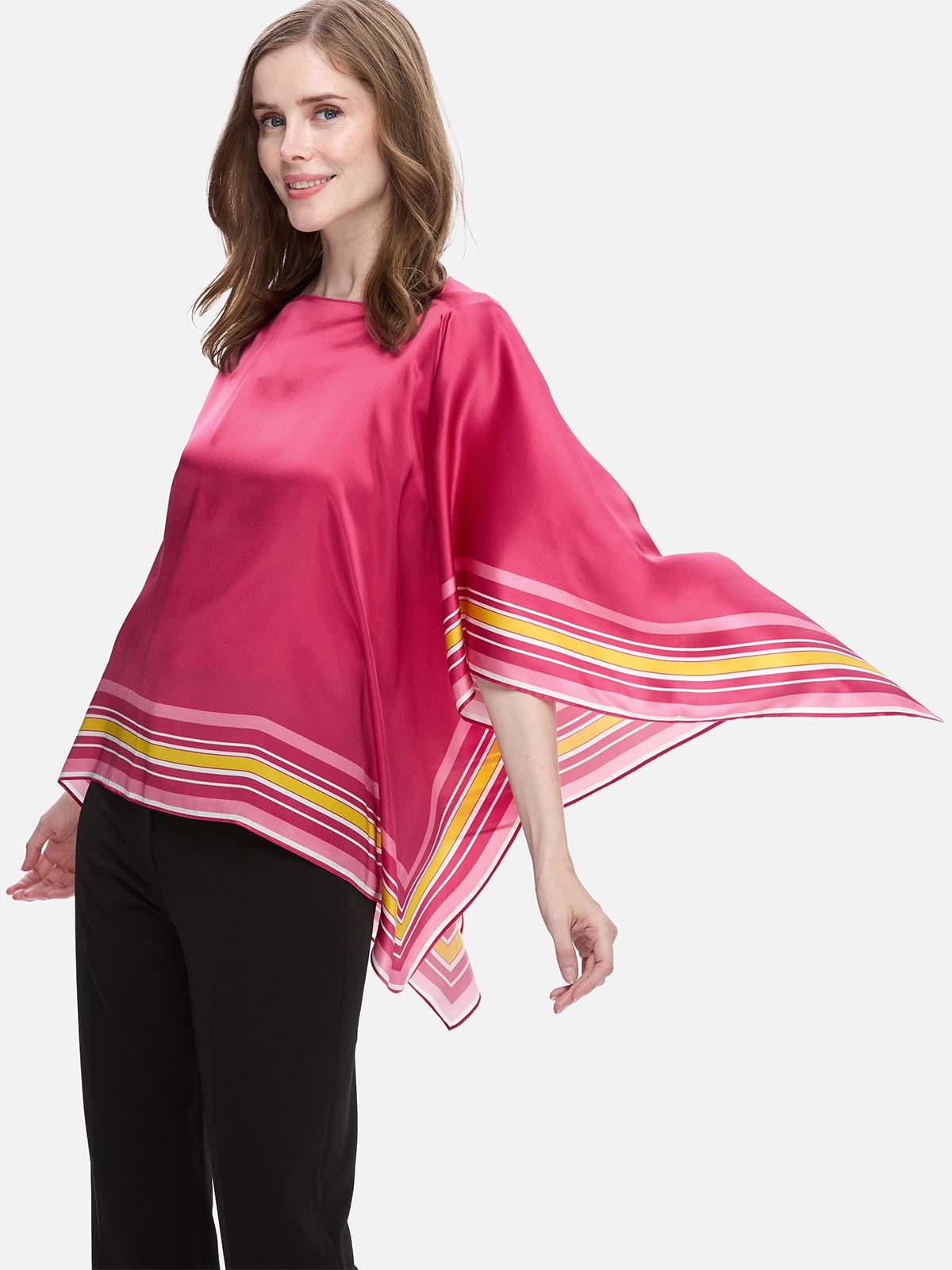 Fuchsia Silk Duo Wrap - Image 7