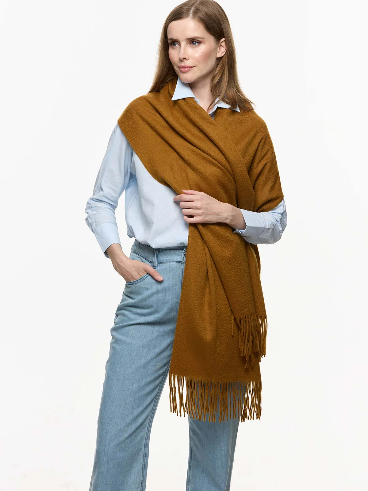 Golden Camel Cashmere Wrap - Image 4