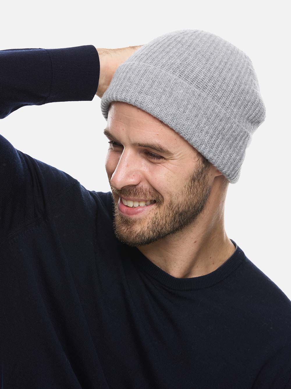 Gray Cashmere Beanie - Image 3