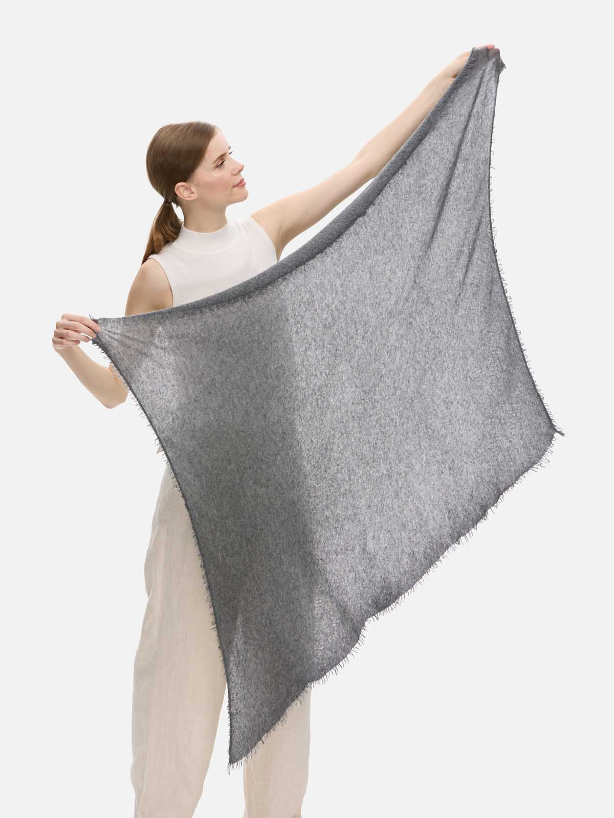 Gray CloudPuff Cashmere Scarf - Image 6