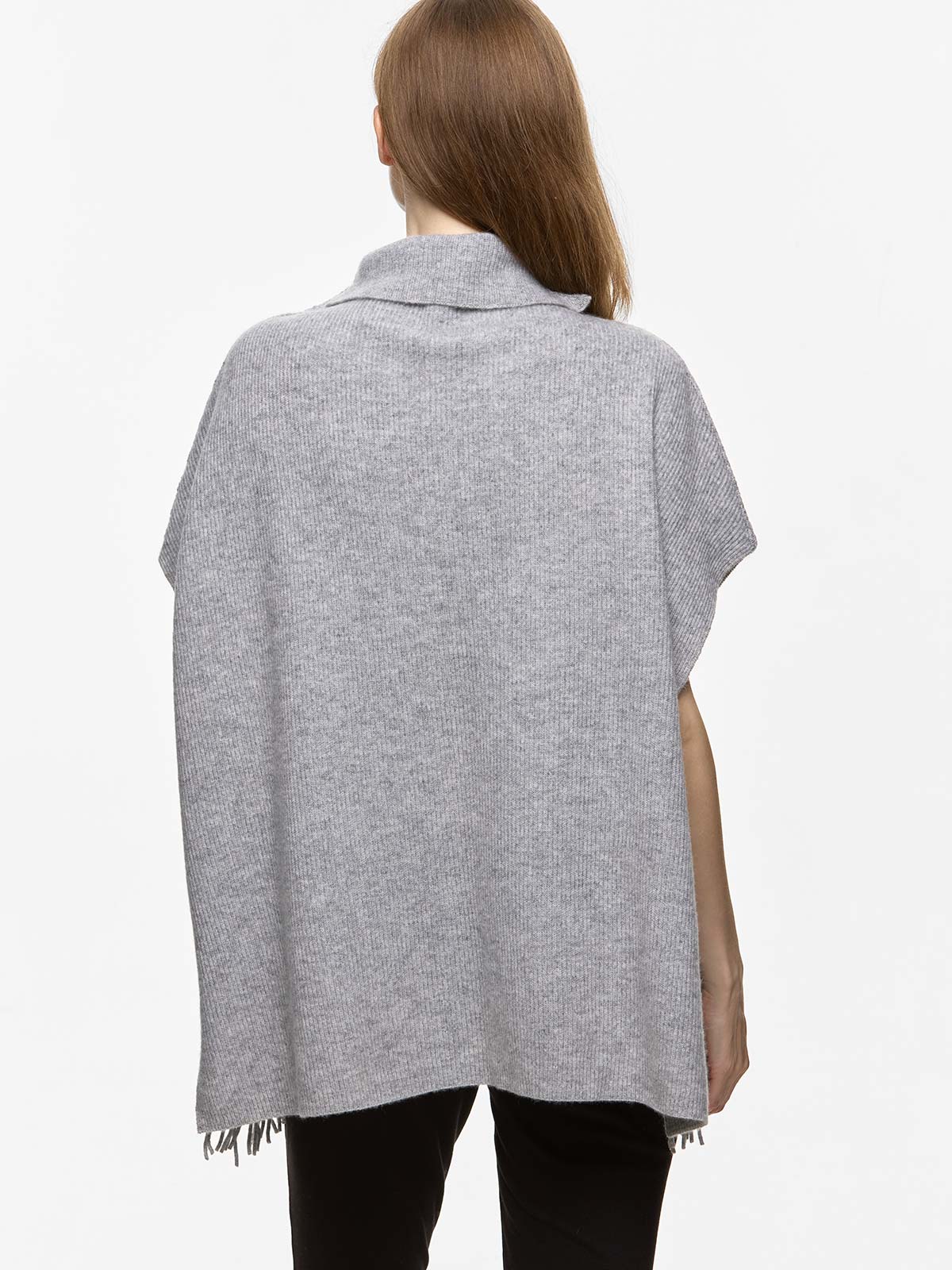 Gray Oversized Cashmere Vest - Image 4