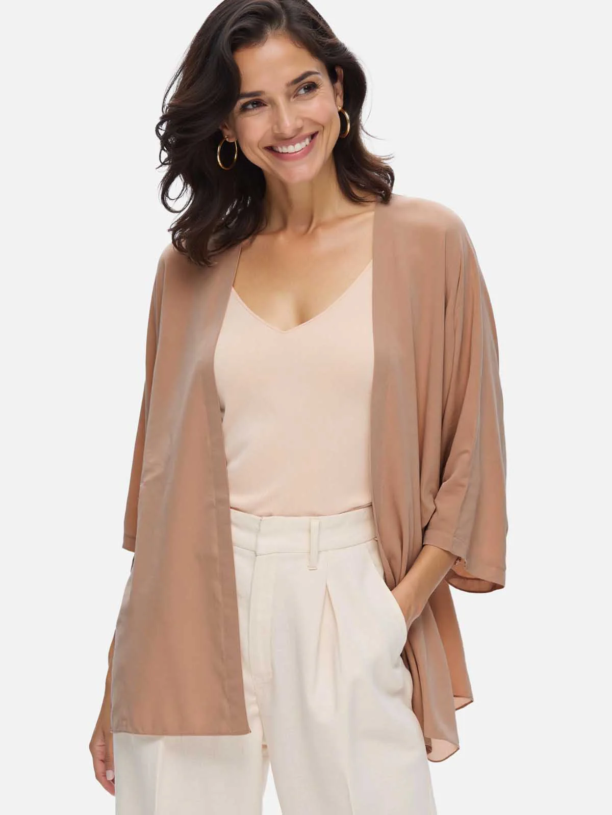 Mocha Silk Relax Cardigan - Image 3