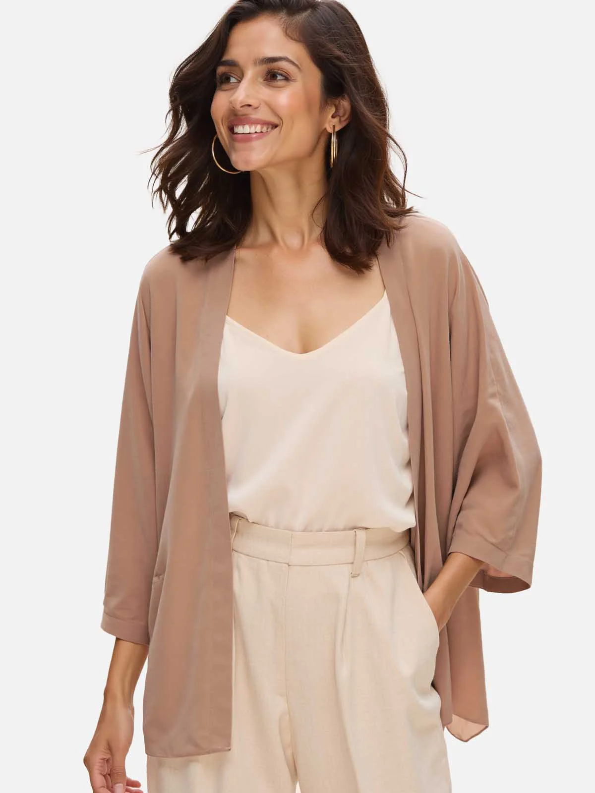 Mocha Silk Relax Cardigan - Image 4