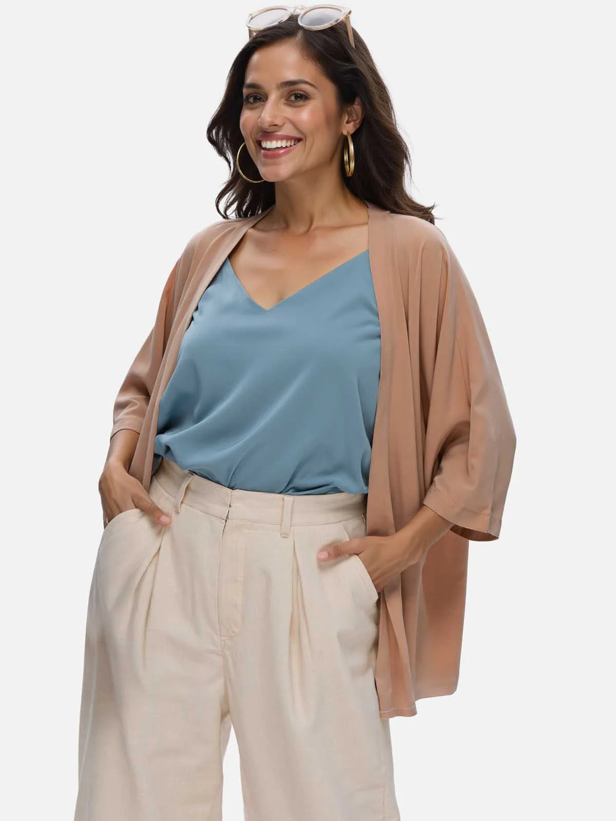 Mocha Silk Relax Cardigan - Image 5