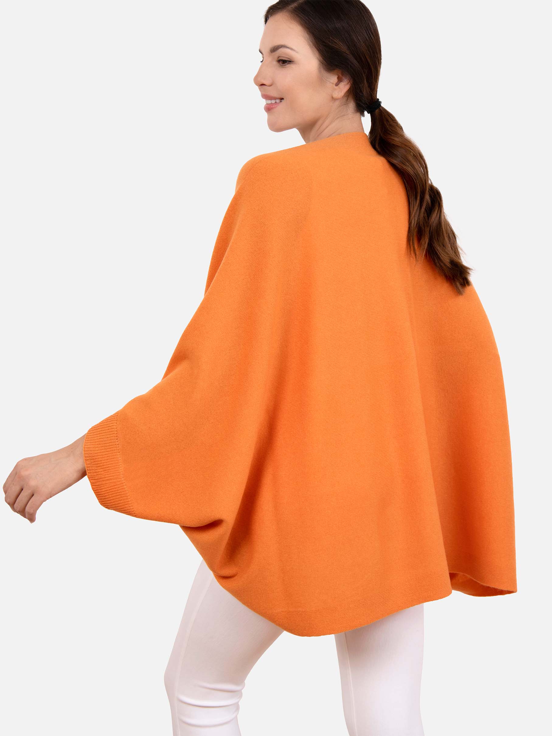 Orange Wearable Cashmere Wrap - Image 4