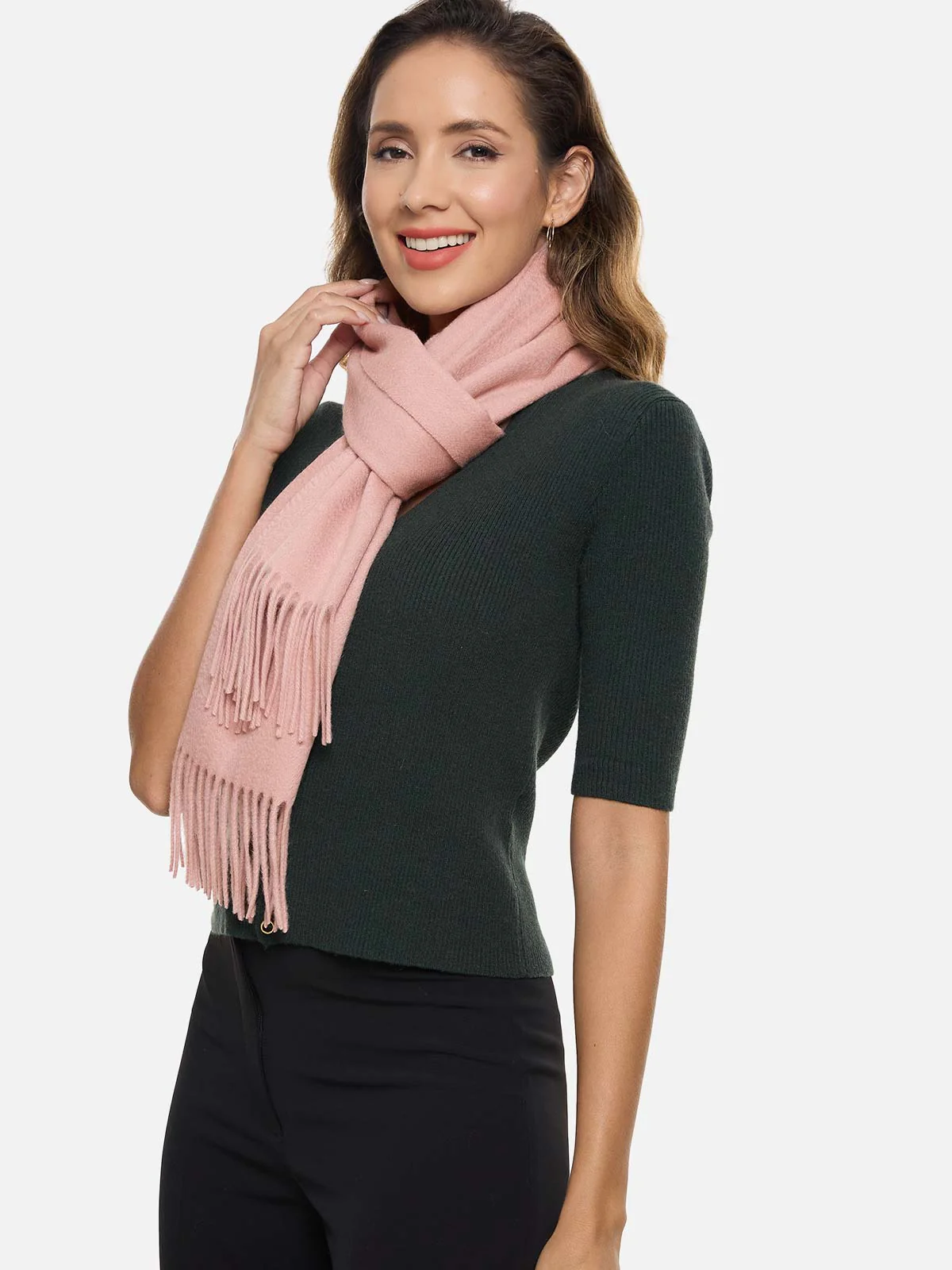 Pink Cashmere Scarf - Image 2
