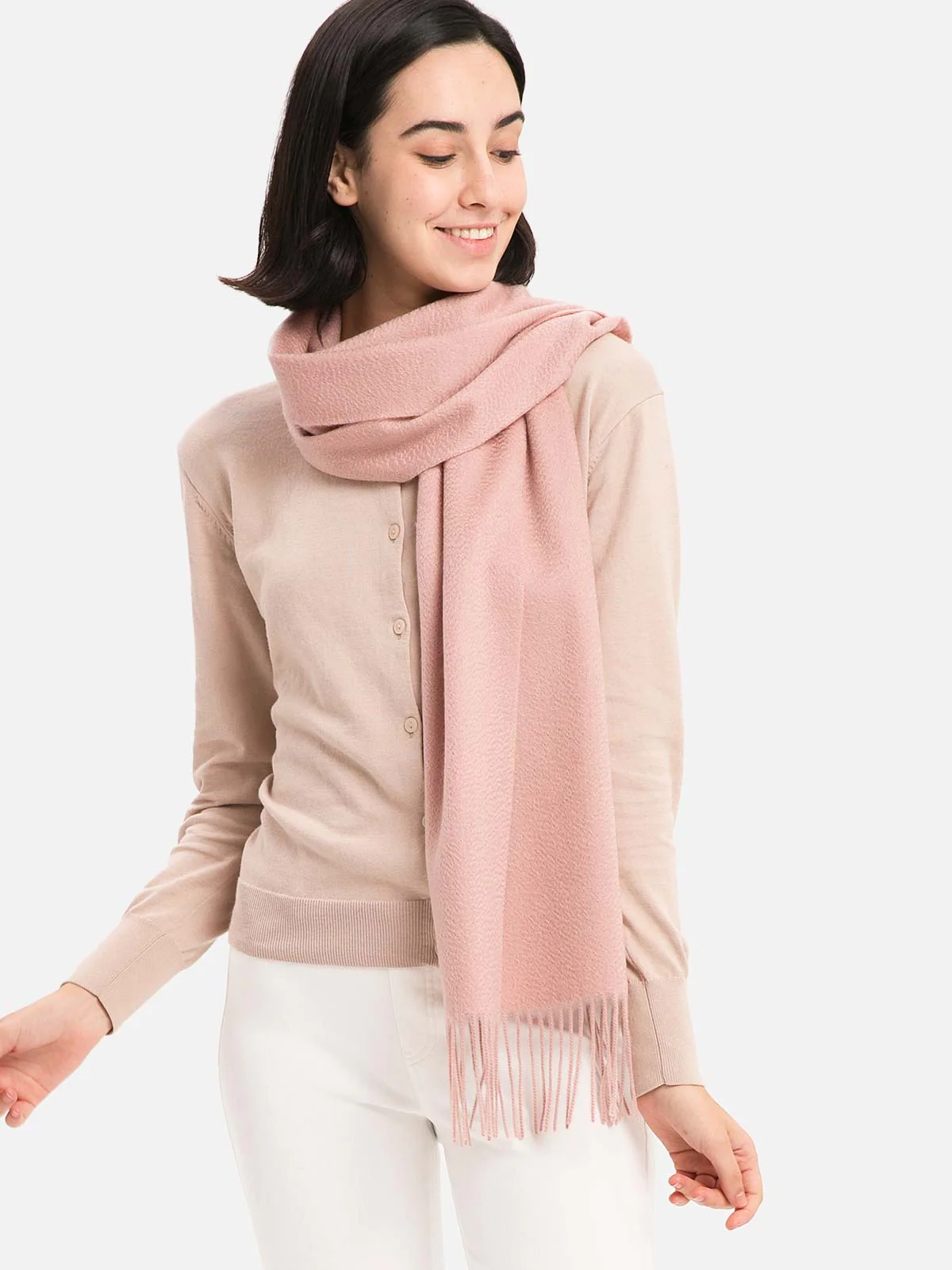 Pink Cashmere Scarf - Image 4