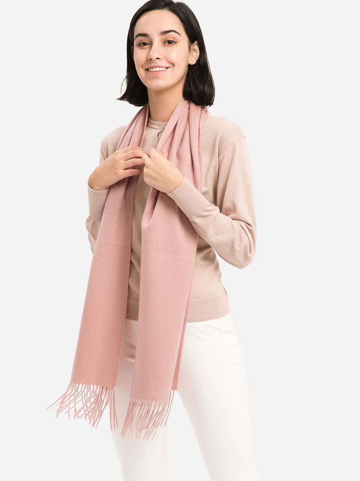 Pink Cashmere Scarf - Image 5