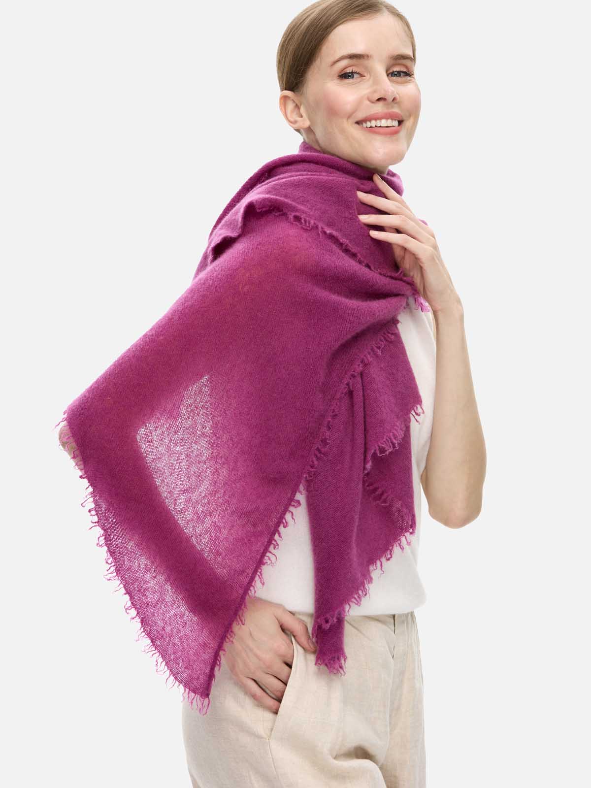 Plum CloudPuff Cashmere Scarf - Image 3