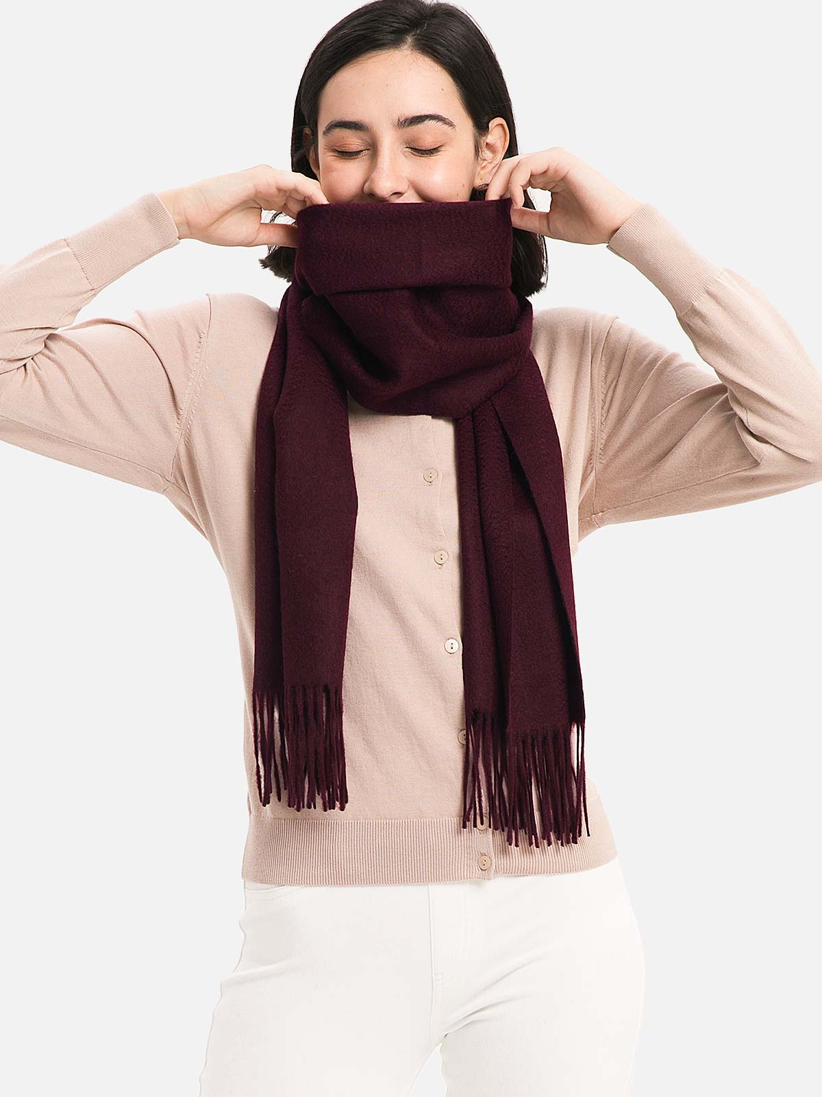 Purple Cashmere Scarf - Image 3