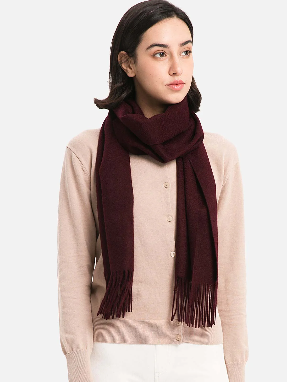 Purple Cashmere Scarf - Image 4