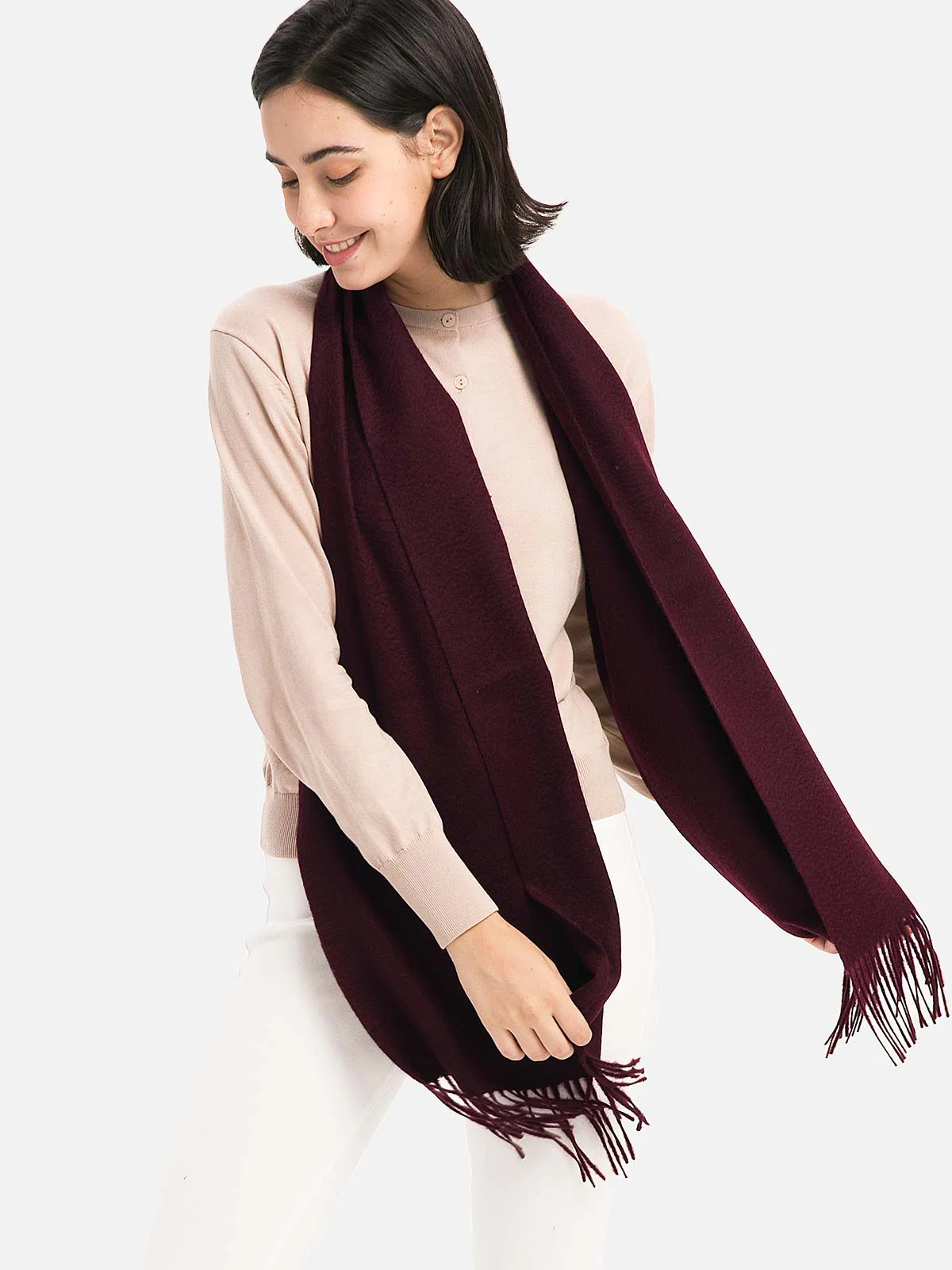 Purple Cashmere Scarf - Image 6