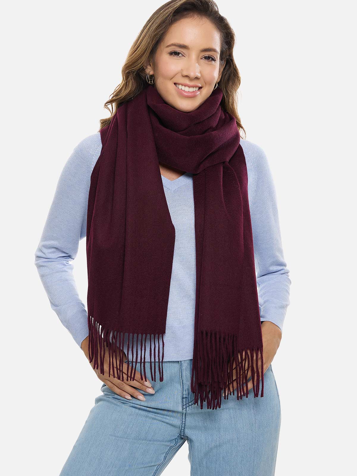 Purple Cashmere Wrap - Image 3