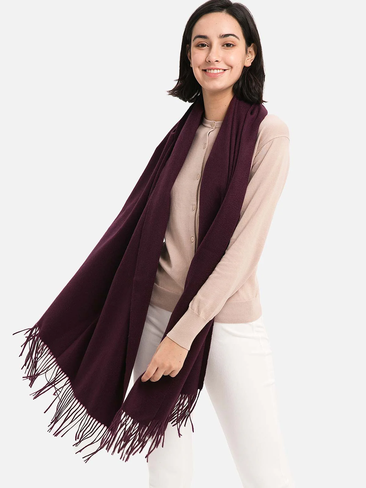 Purple Cashmere Wrap - Image 4