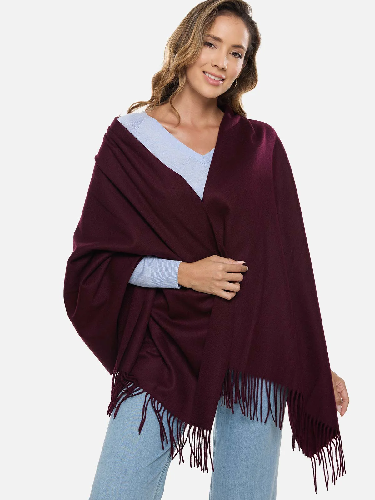 Purple Cashmere Wrap - Image 5