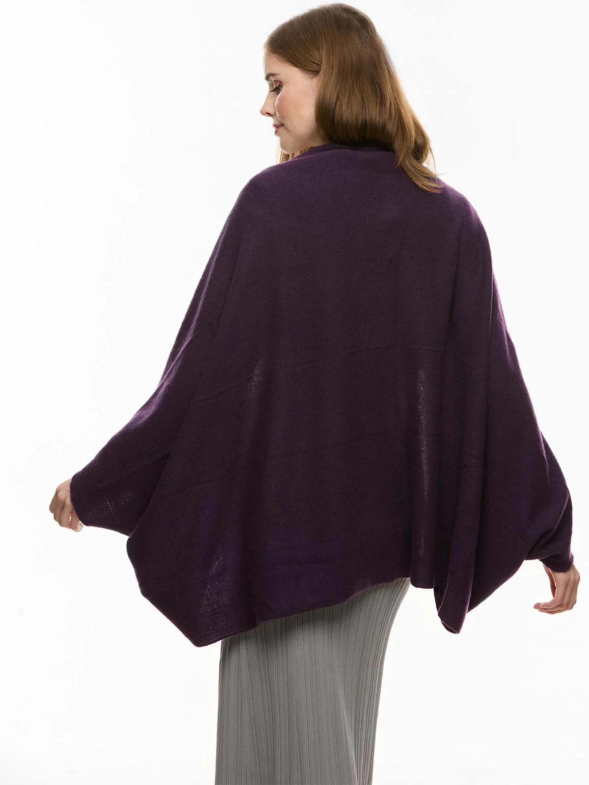 Purple Wearable Cashmere Wrap - Image 6