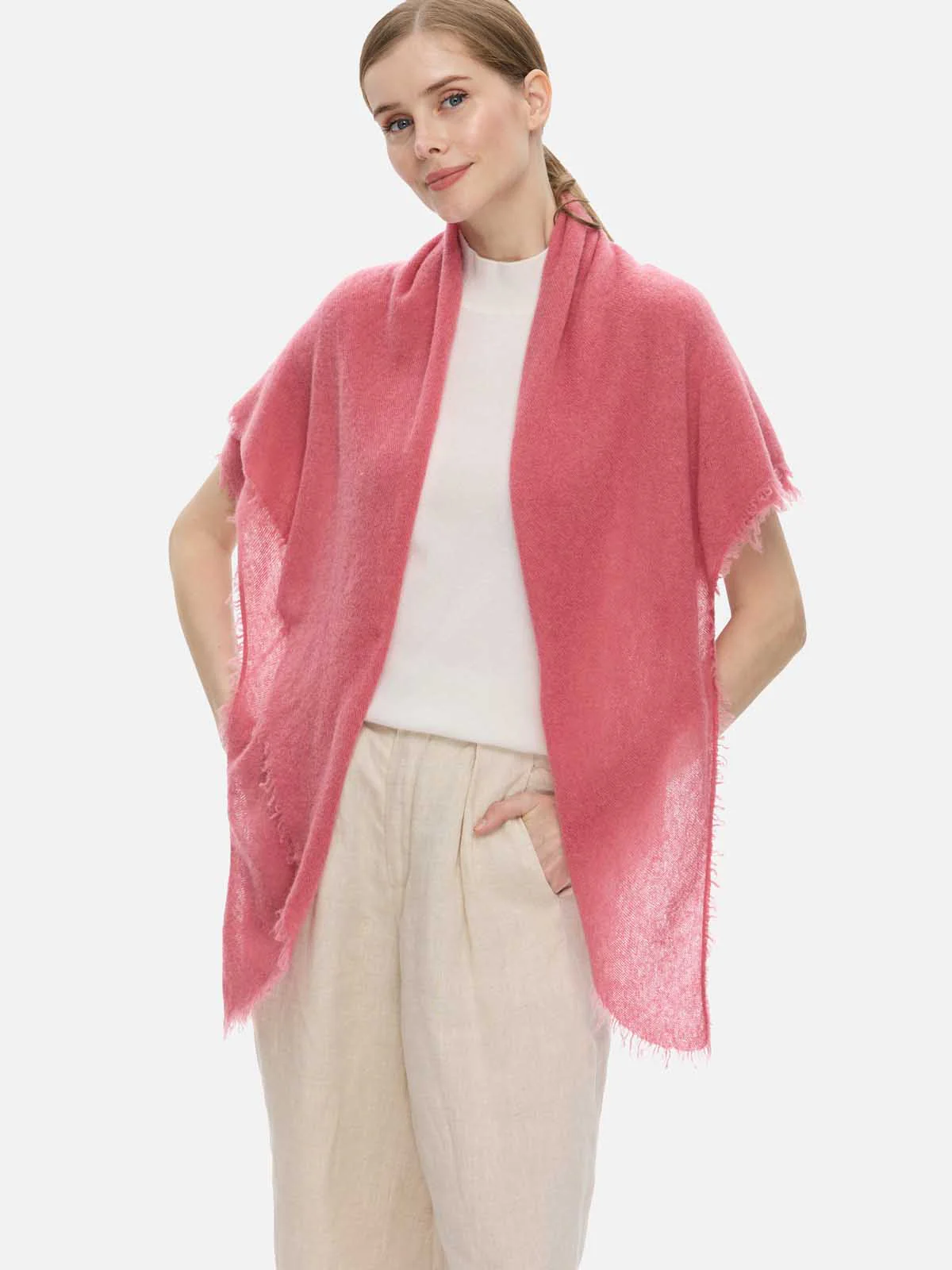 Rose CloudPuff Cashmere Scarf - Image 4