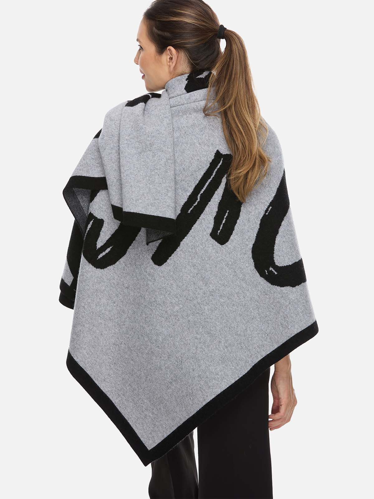 Sesame Dot Luxe Cashmere Blanket - Gray - Image 4