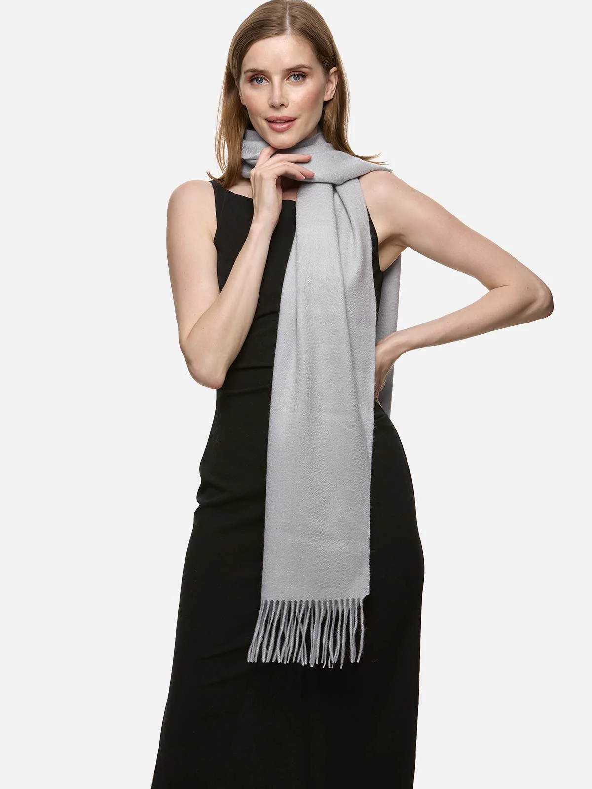 Silver Cashmere Scarf - Image 5