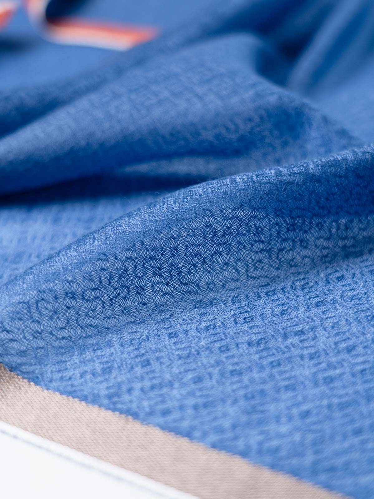 Square - Featherlight Blue Cashmere Scarf - Image 6