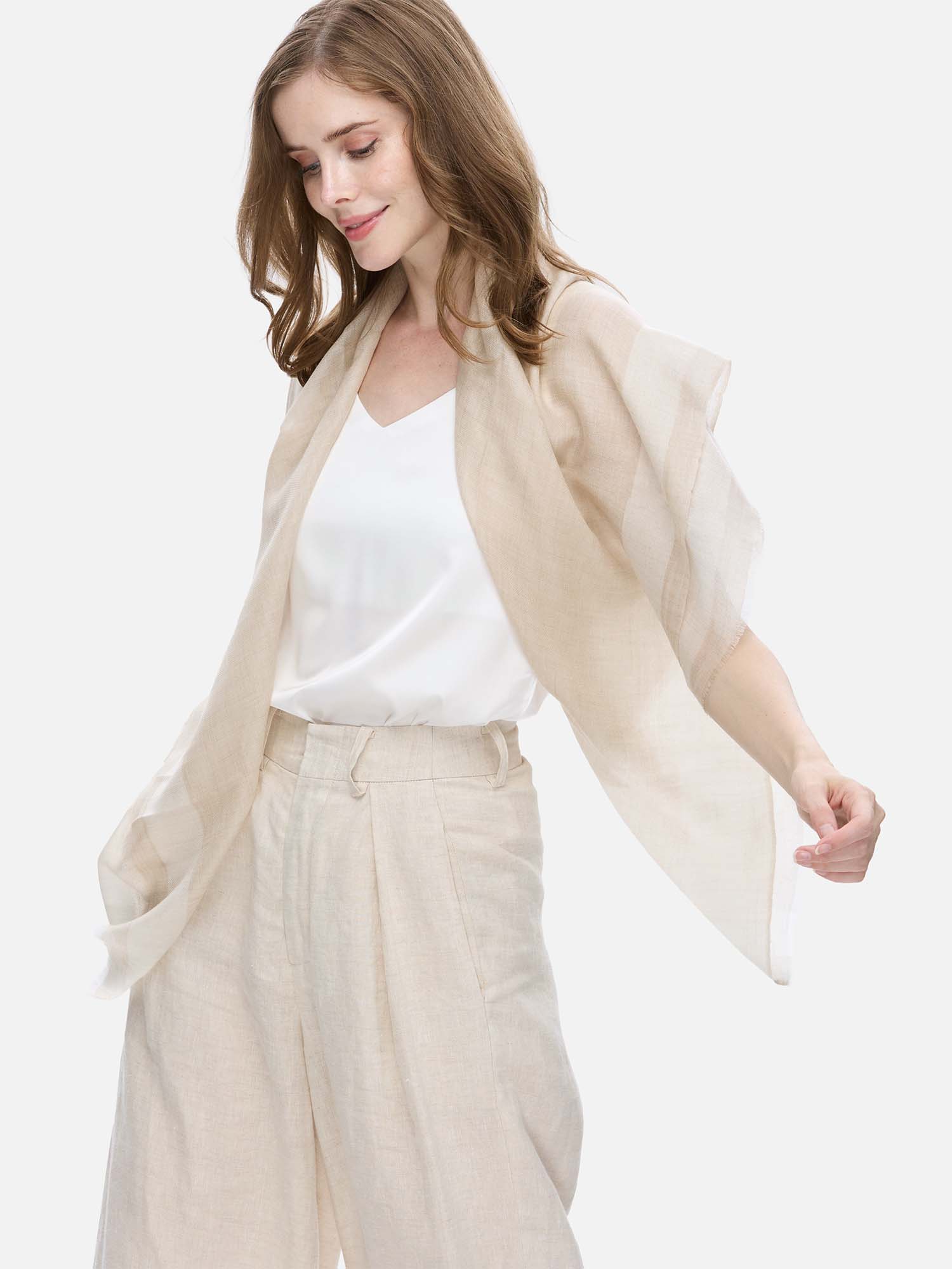 Square - Featherlight Sail Cashmere Scarf - Image 3