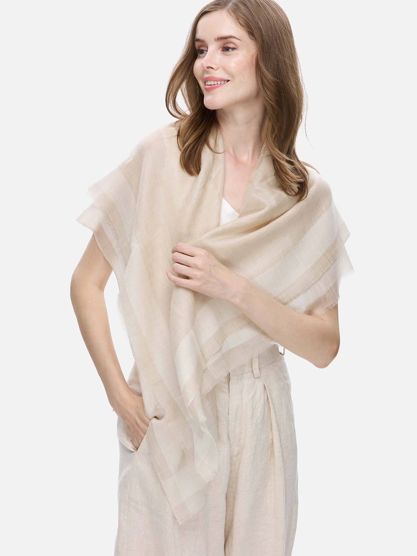 Square - Featherlight Sail Cashmere Scarf - Image 5