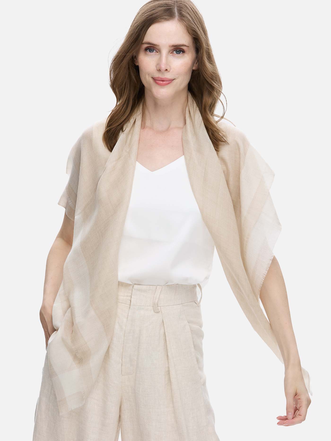 Square - Featherlight Sail Cashmere Scarf - Image 6