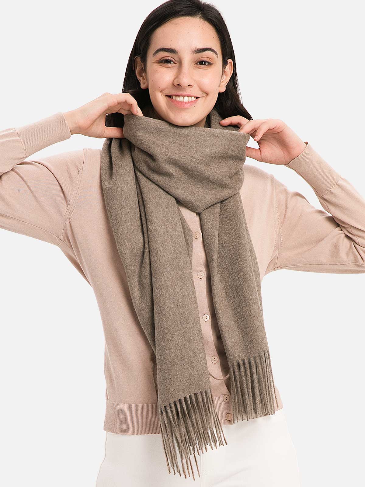 Taupe Cashmere Wrap - Image 6
