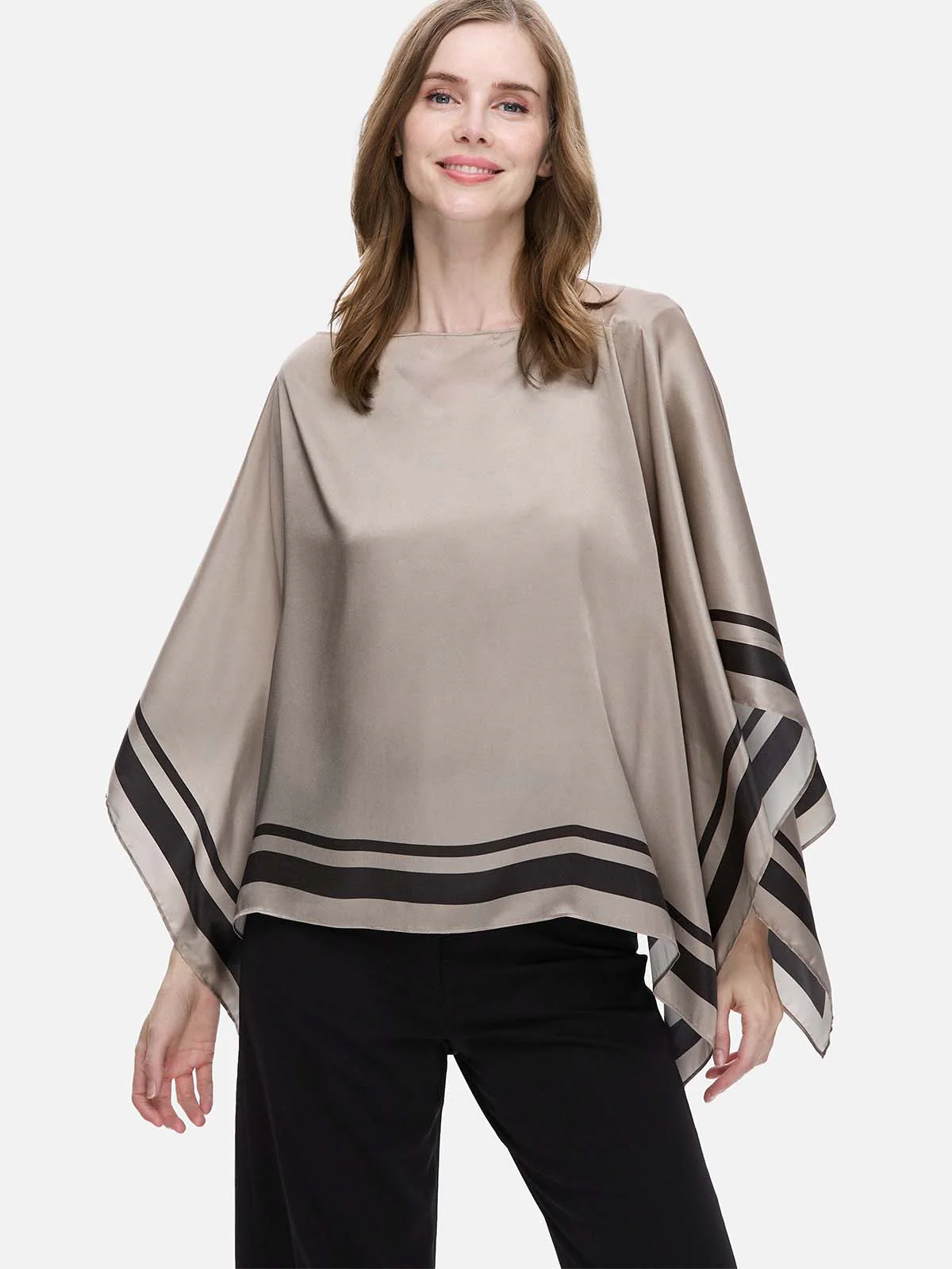 Taupe Silk Duo Wrap - Image 3