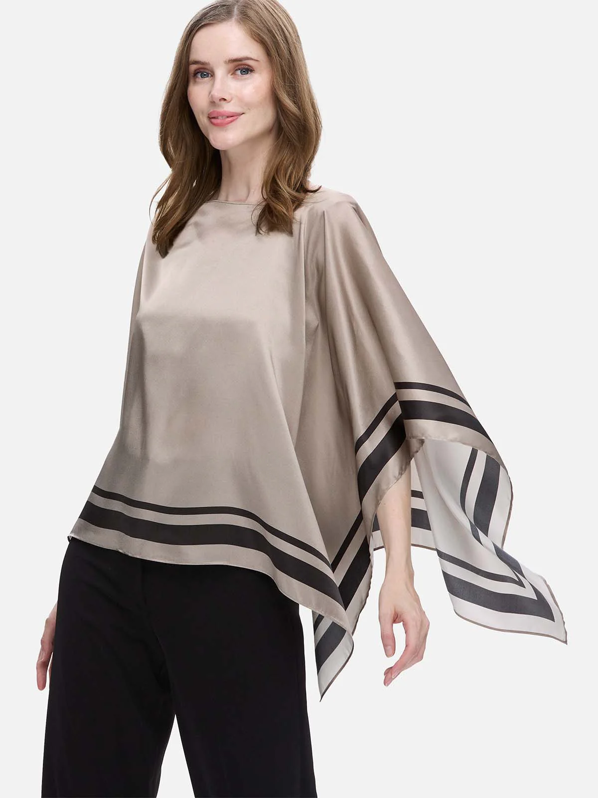 Taupe Silk Duo Wrap - Image 6