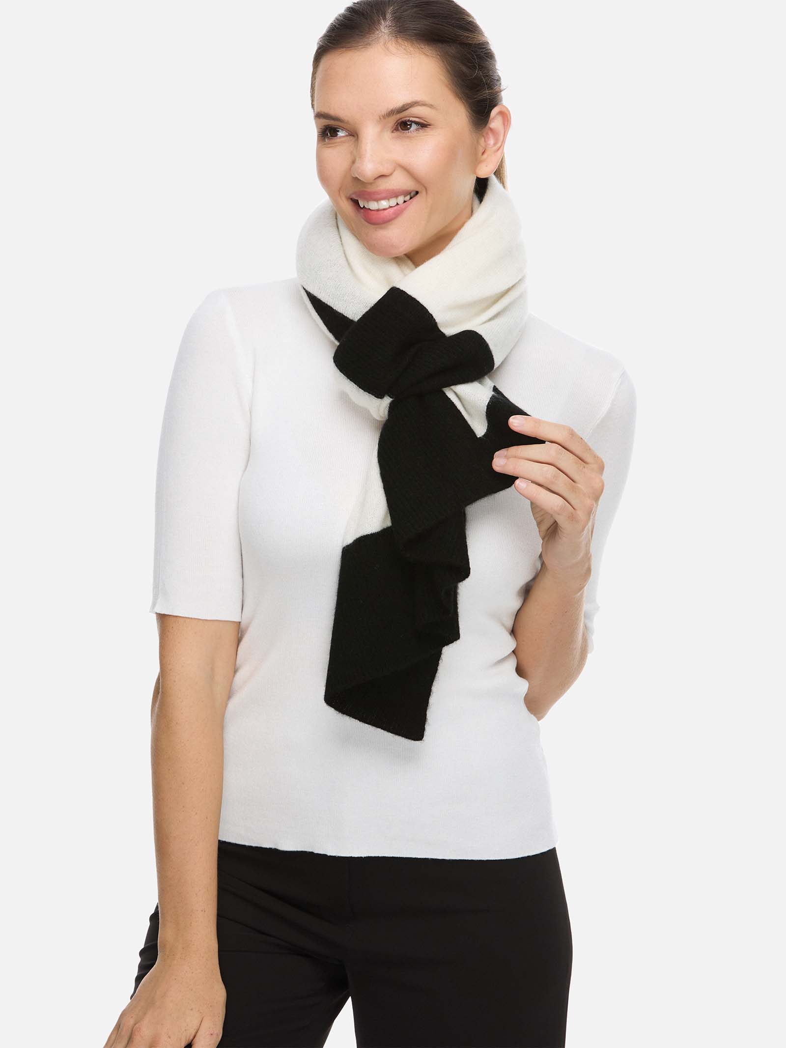 White Cashmere Poncho - Image 4