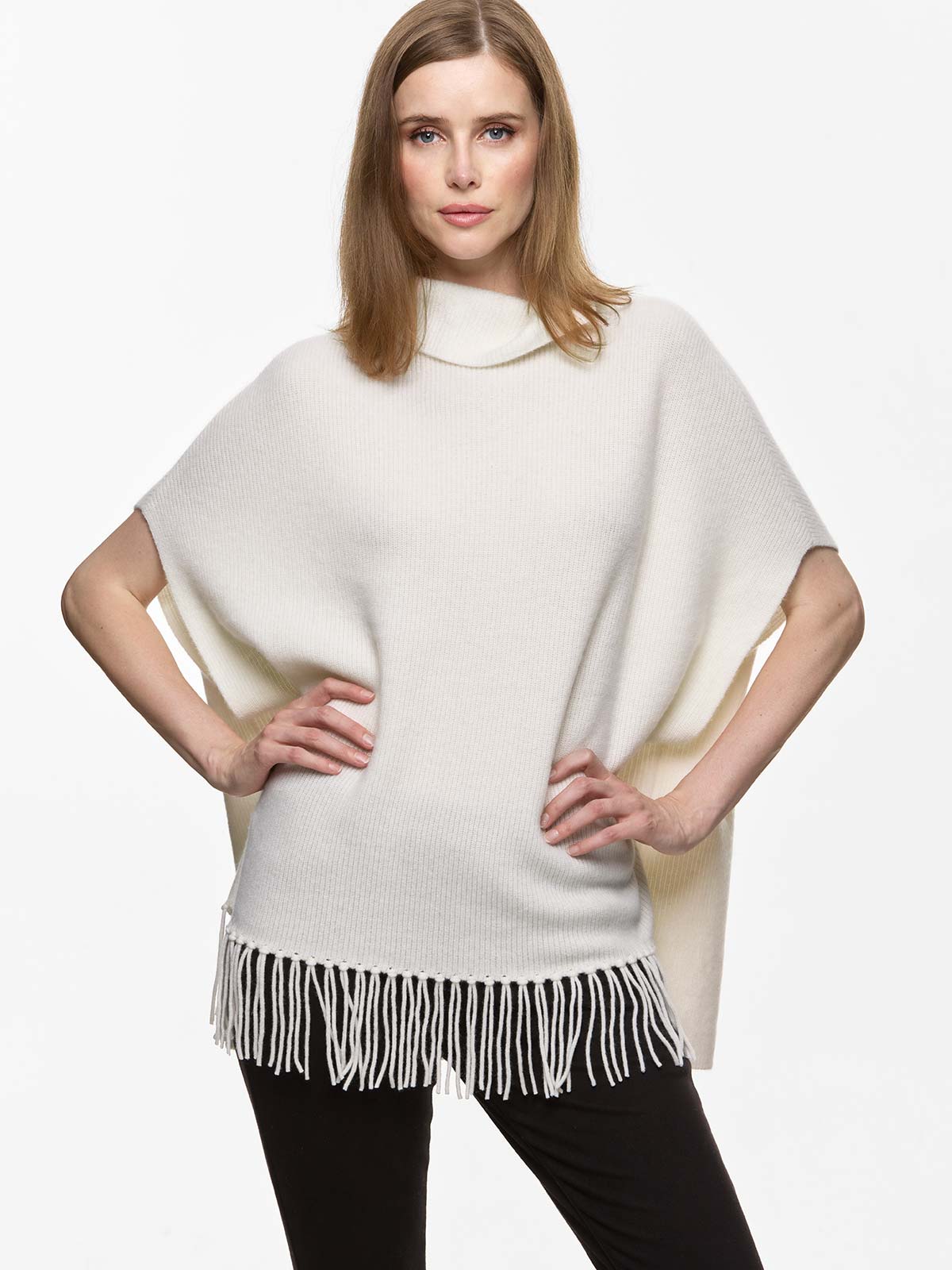 White Oversized Cashmere Vest - Image 4