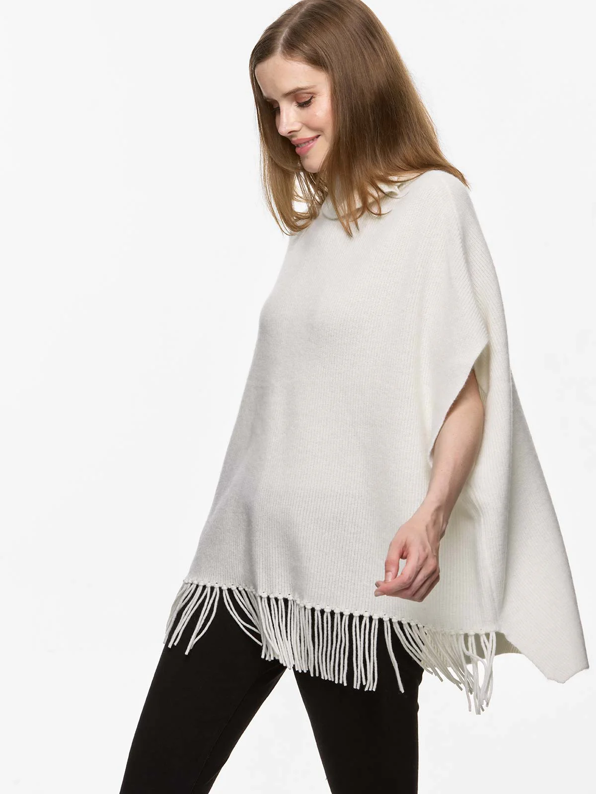 White Oversized Cashmere Vest - Image 5