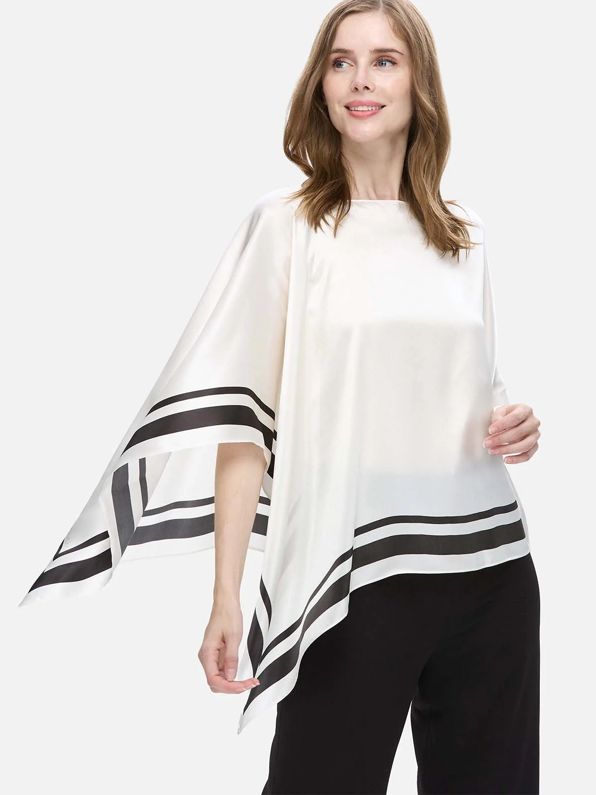 White Silk Duo Wrap - Image 3