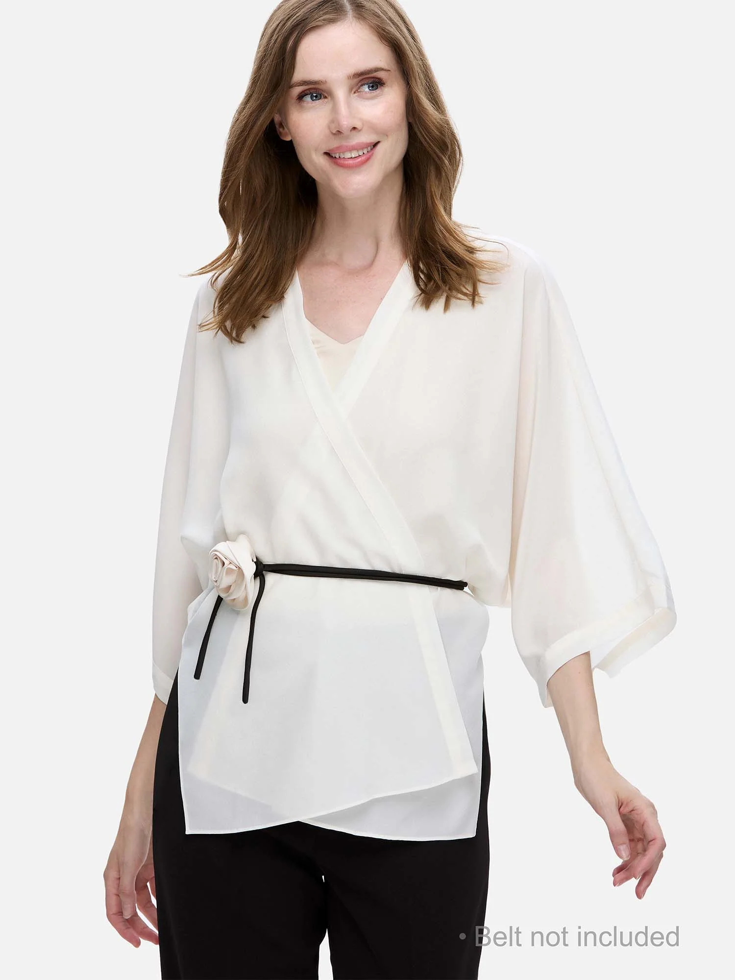 White Silk Relax Cardigan - Image 3