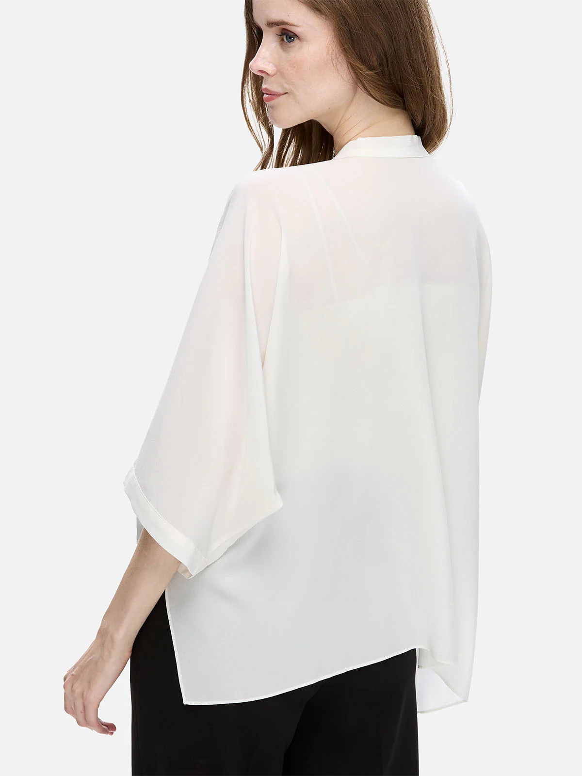 White Silk Relax Cardigan - Image 4