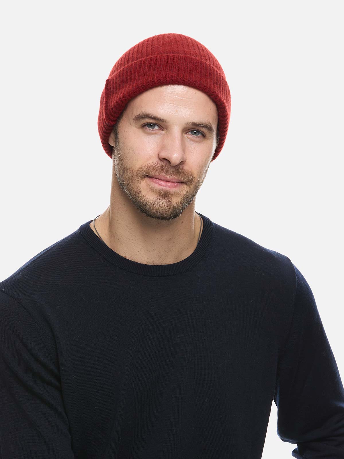 Wine Red Cashmere Beanie - Image 3