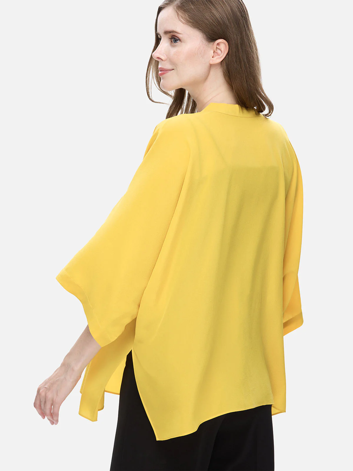Yellow Silk Relax Cardigan - Image 5